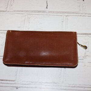 🤎✨ ROLFS Brown Leather Zipper Wallet · 3.5"x7" · Classic Style